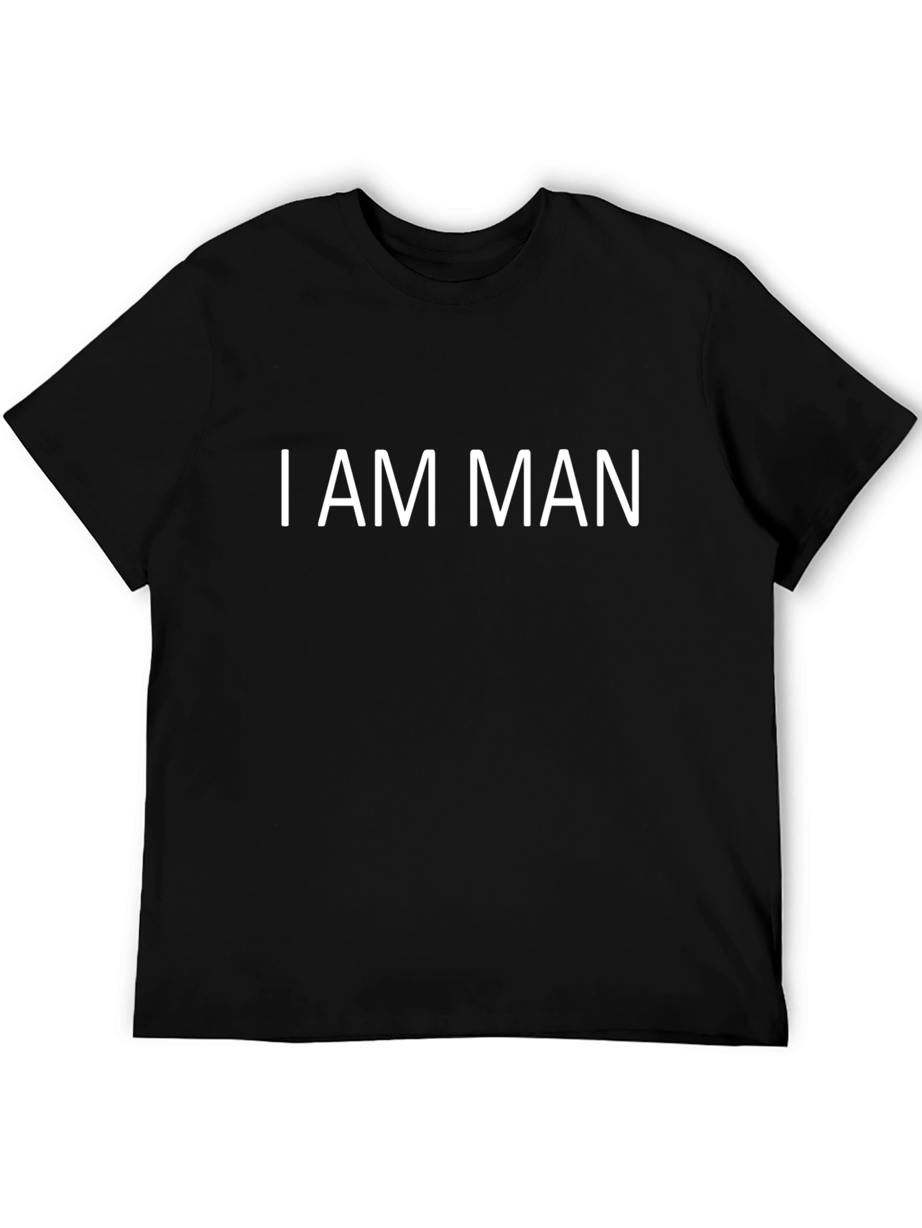 I AM MAN Black T-Shirt | Bold Statement Tee