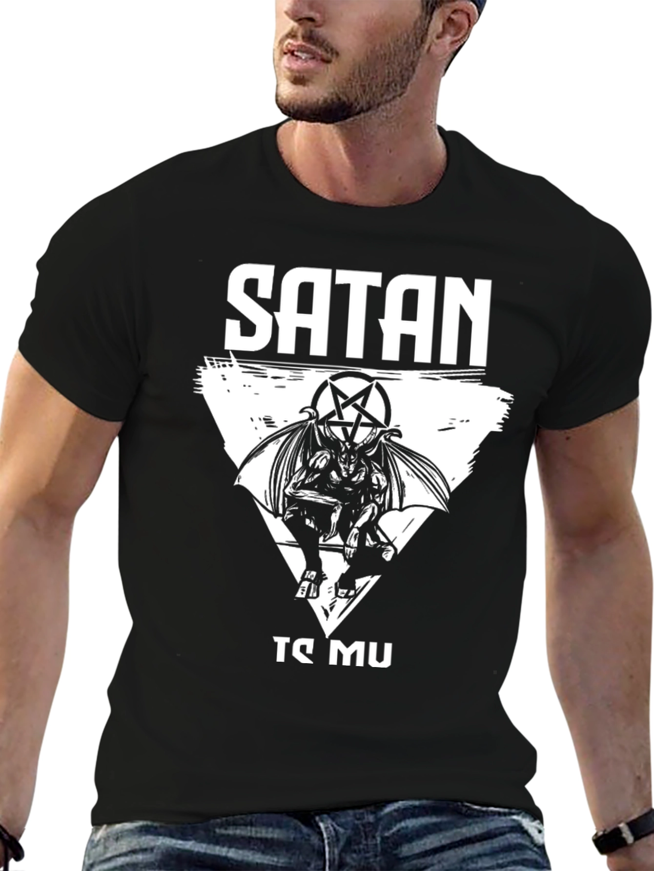 Satanic Graphic Tee - Baphomet Design
