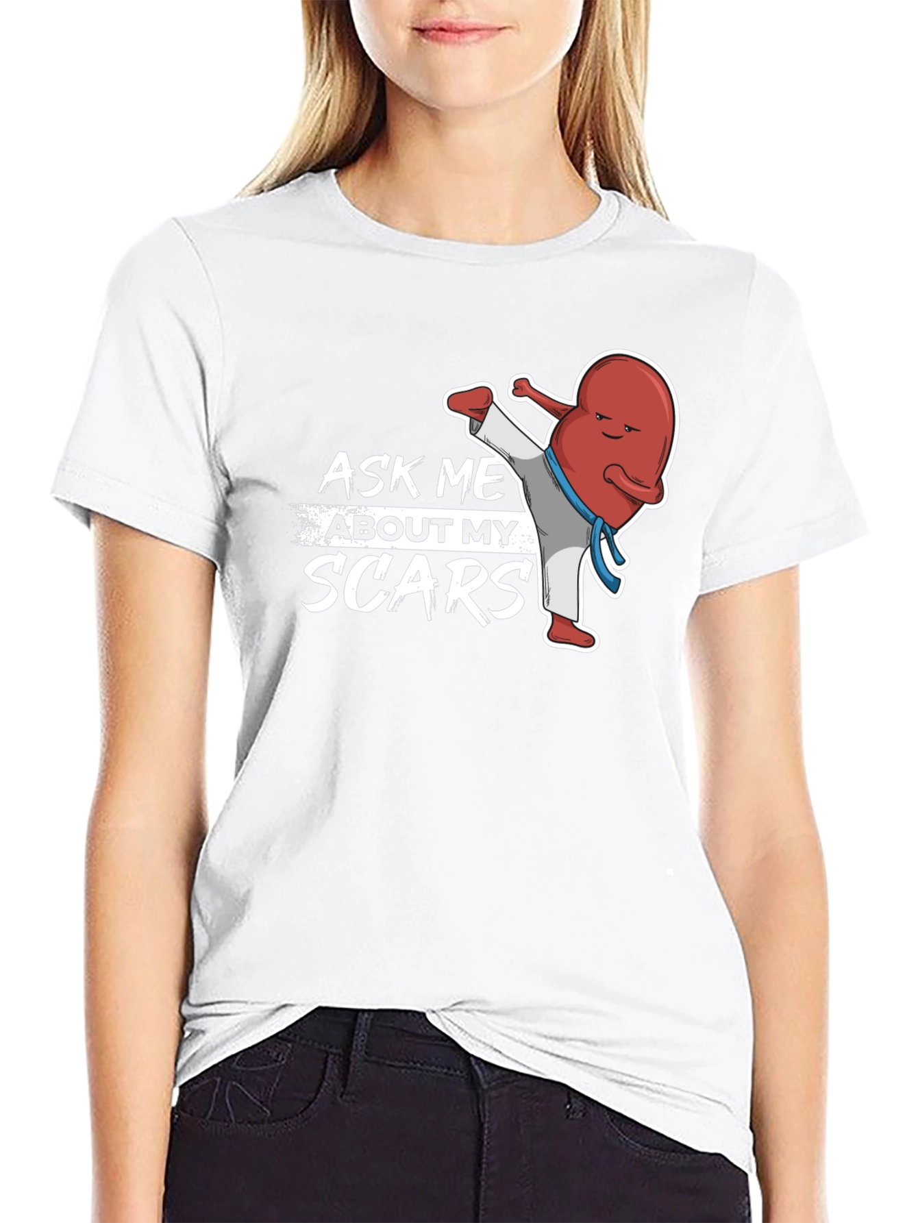 Ask Me About My Scars T-Shirt - Kidney Punch!