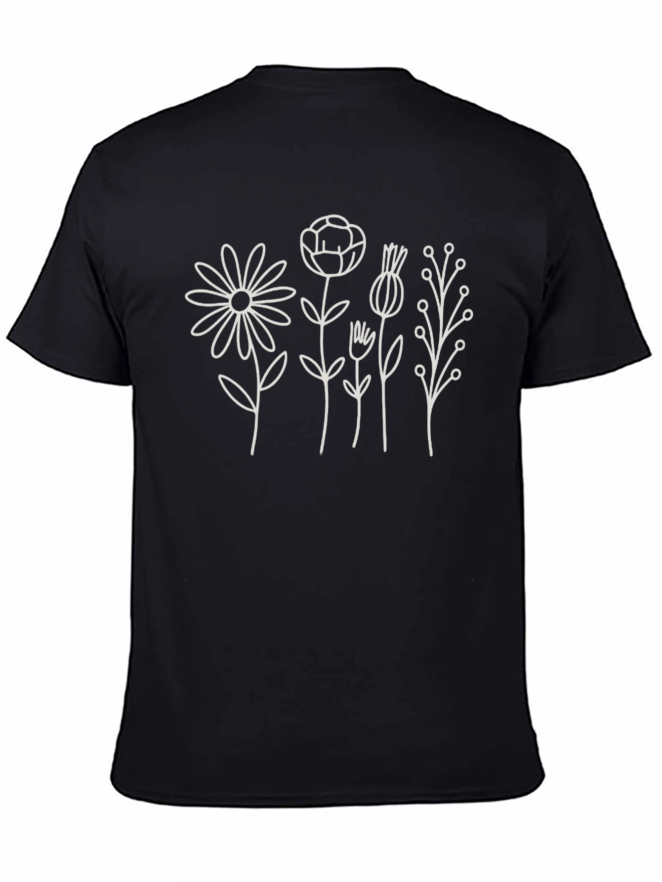 Black Floral Print T-Shirt