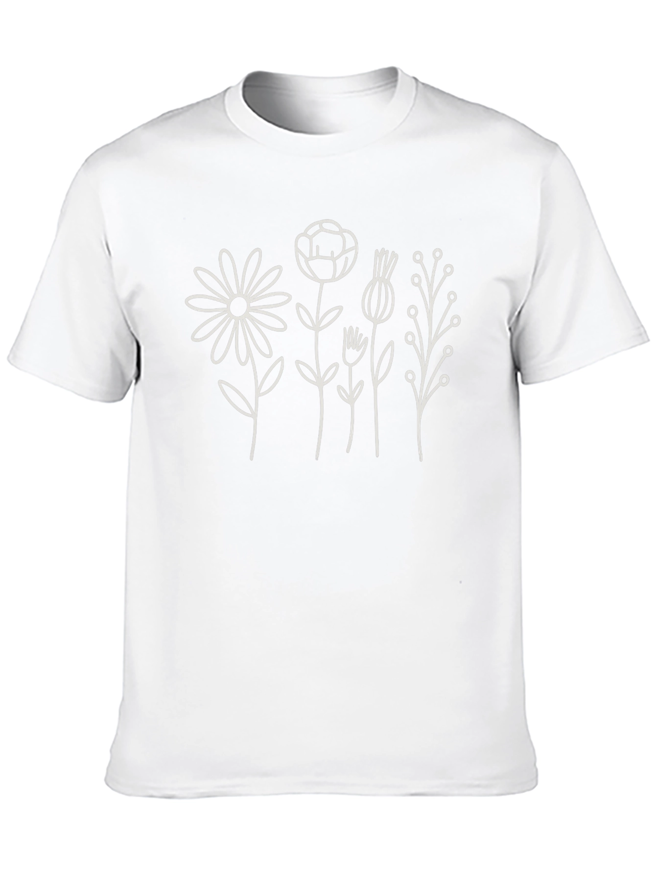 Black Floral Print T-Shirt
