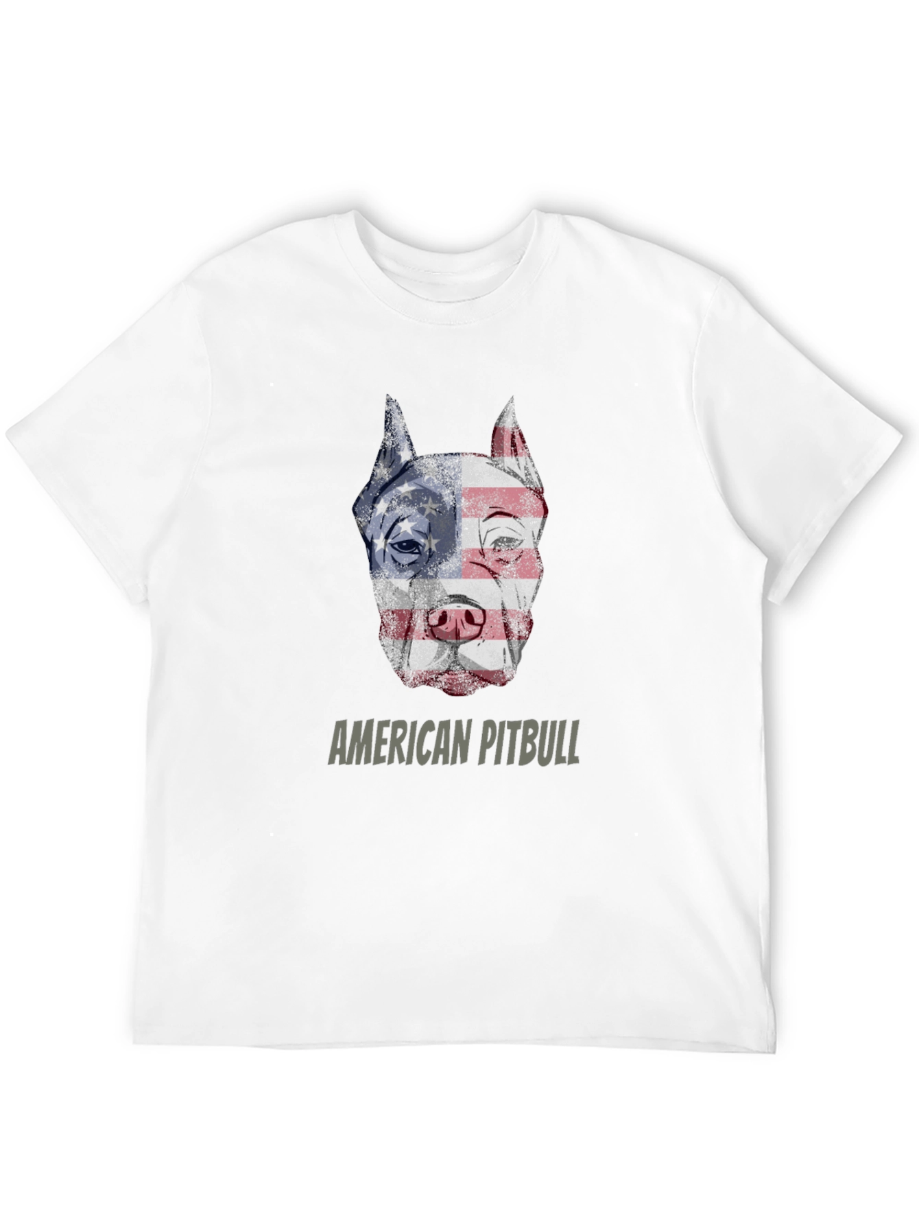 American Pitbull T-Shirt Patriotic USA Flag Dog