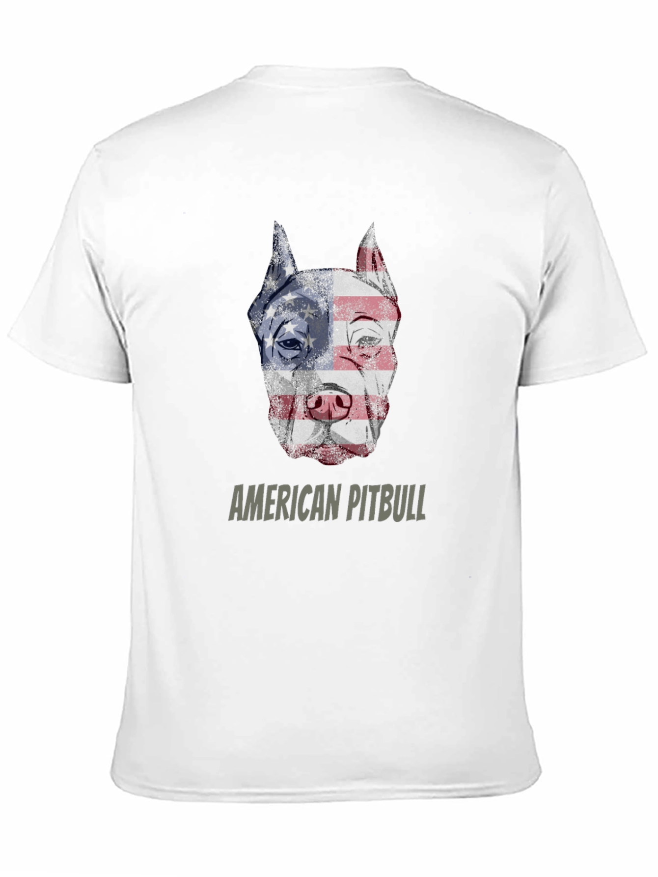 American Pitbull T-Shirt Patriotic USA Flag Dog