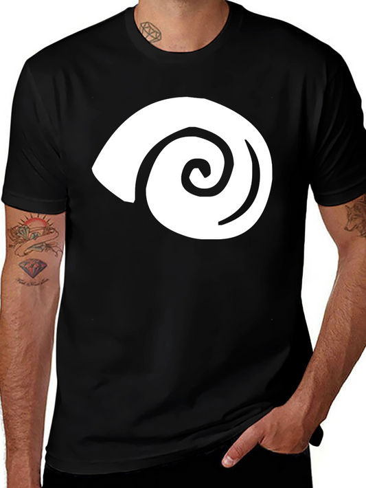 Spiral Shell Graphic Tee - Comfort Fit Black T-Shirt