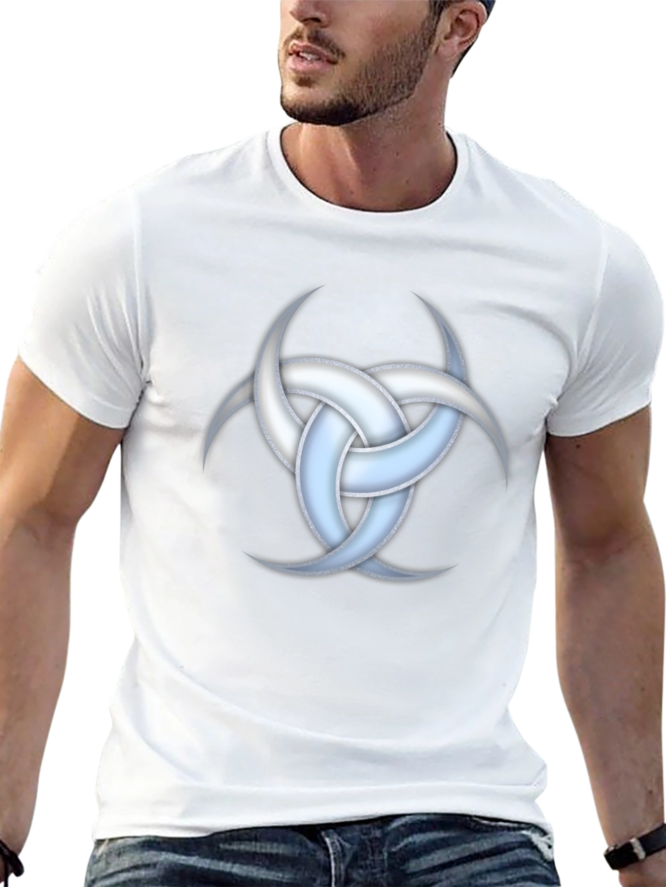 Triple Horn T-Shirt - Triskelion Pagan Symbol
