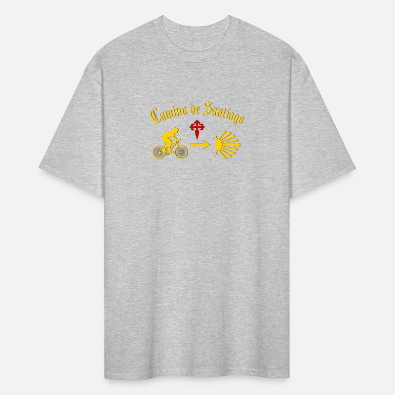 Camino de Santiago Man Bike Yellow Scallop Shell