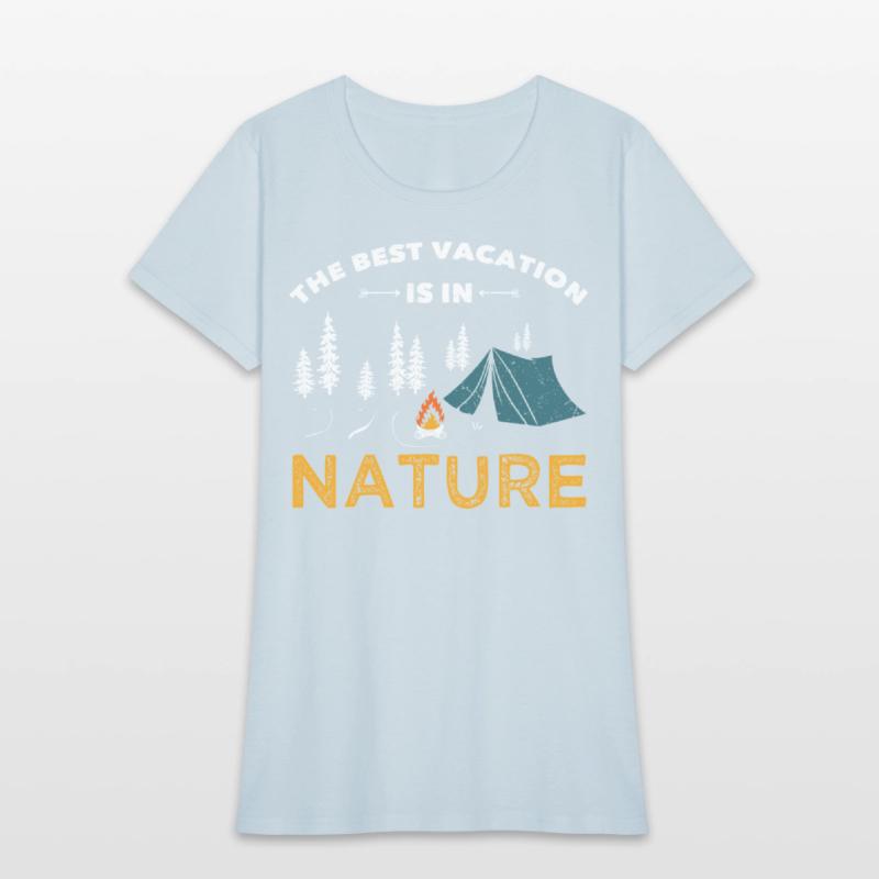 Camping the best vacation is in nature camper