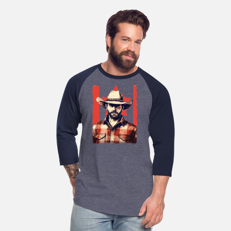Canada Cowboy With Canadian Flag Horses Lover
