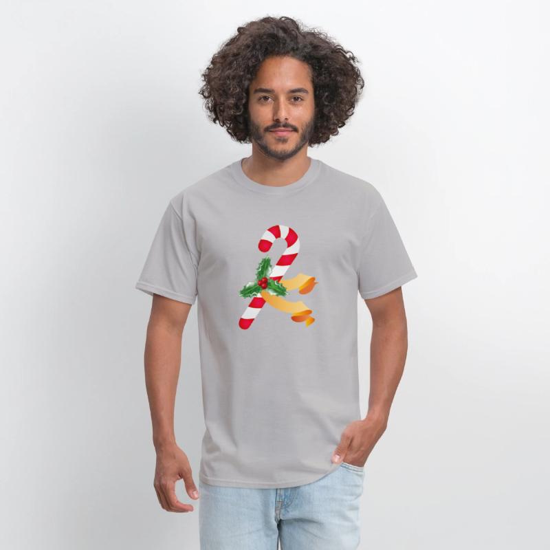 Candy cane and holly for the holiday season