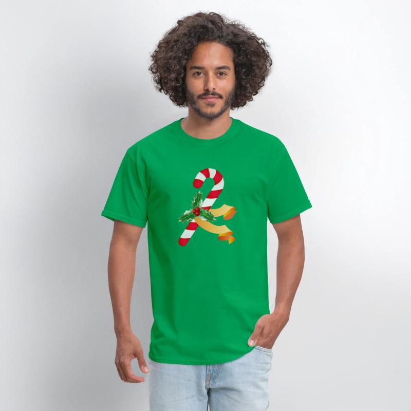 Candy cane and holly for the holiday season