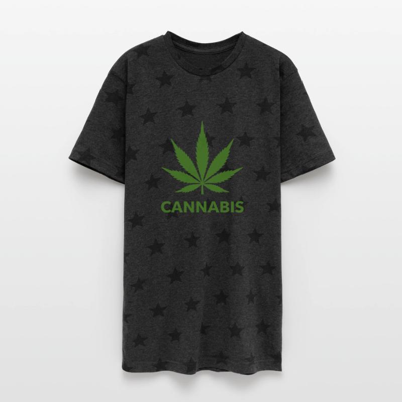Cannabis Hemp Leaf Statement Green Look