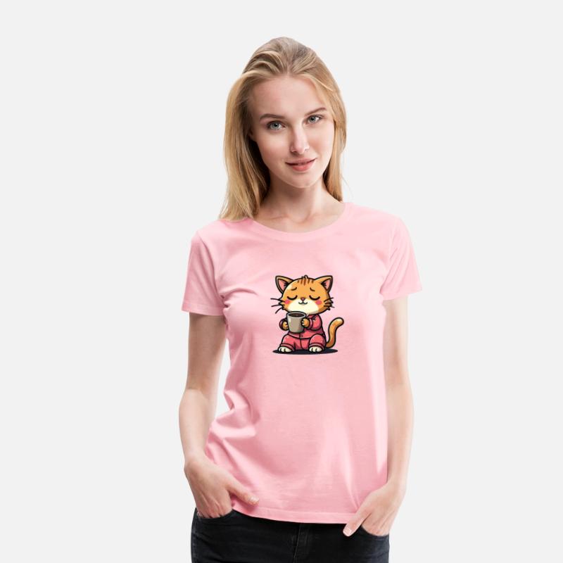 Cat Drinking coffee