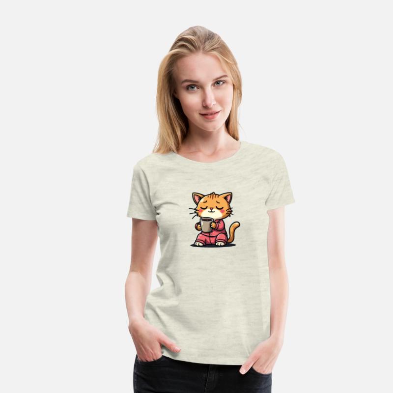 Cat Drinking coffee