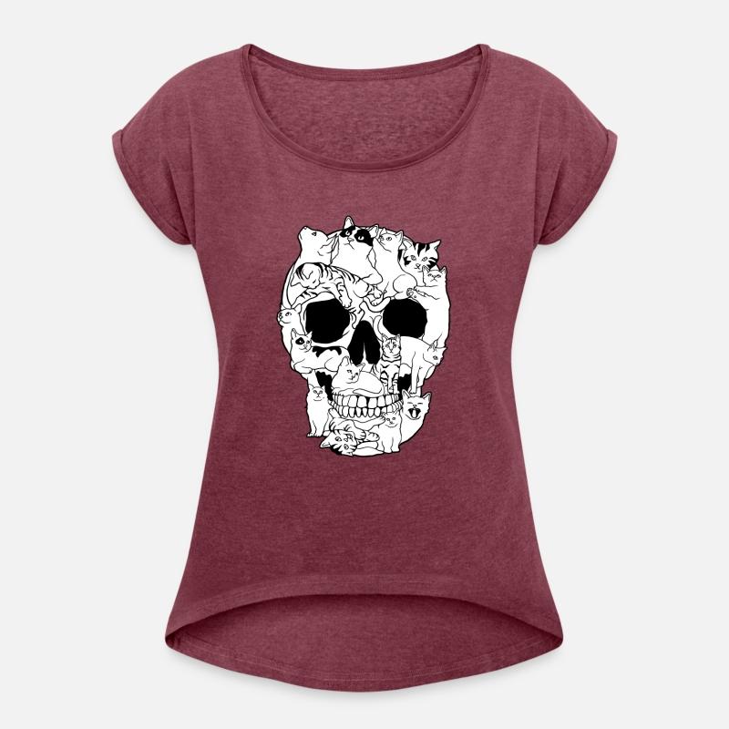Cat Skull Kitty Skeleton Grunge Style Funny Cat Bo