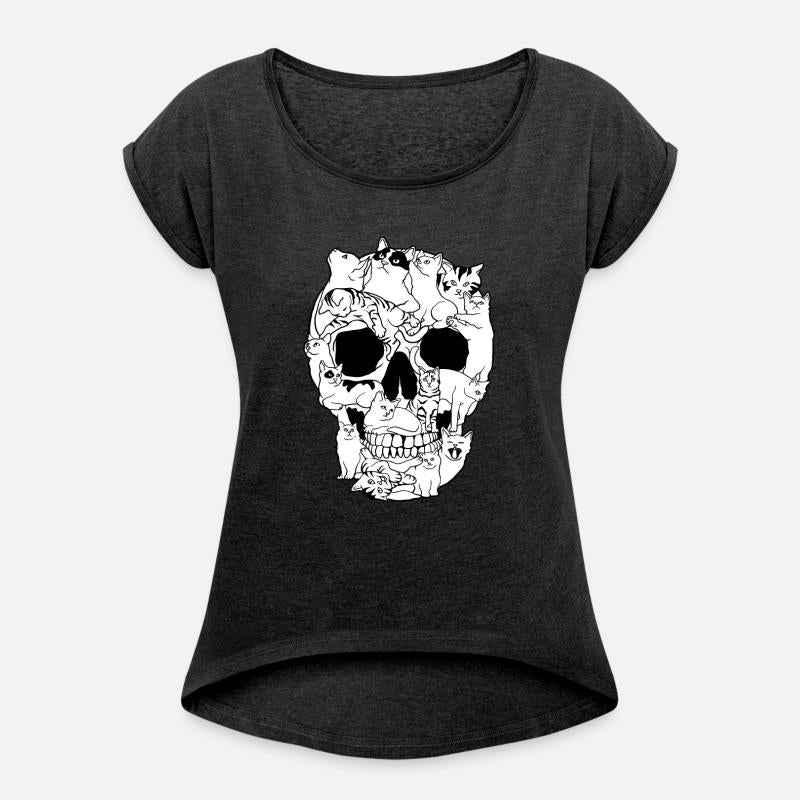 Cat Skull Kitty Skeleton Grunge Style Funny Cat Bo