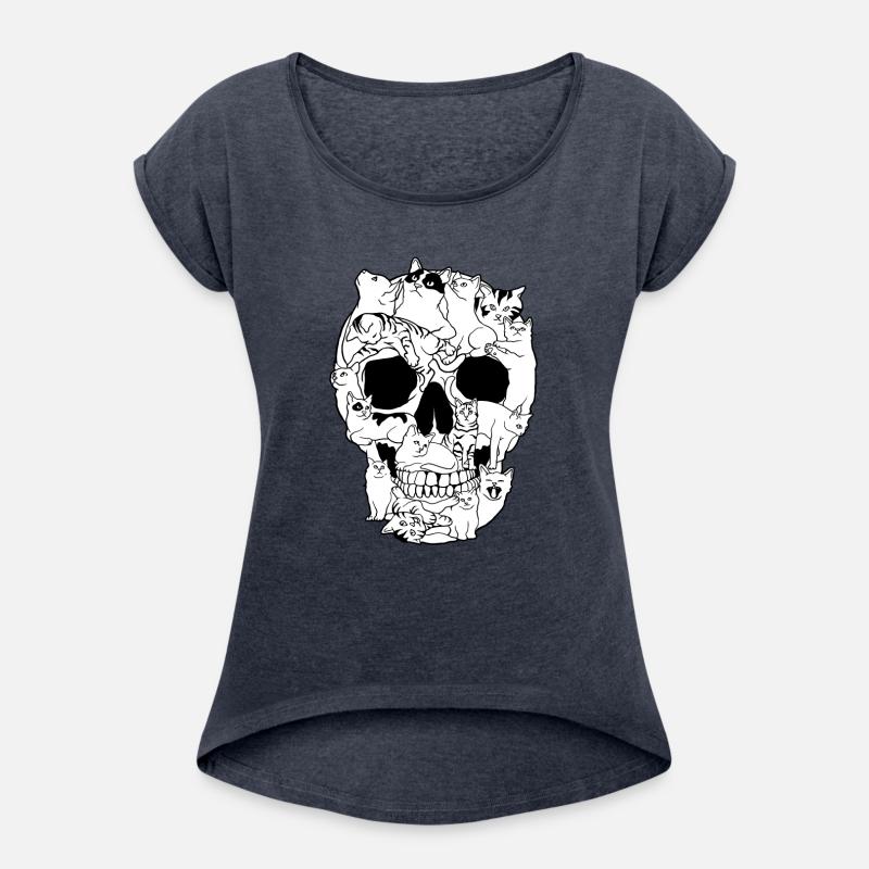 Cat Skull Kitty Skeleton Grunge Style Funny Cat Bo