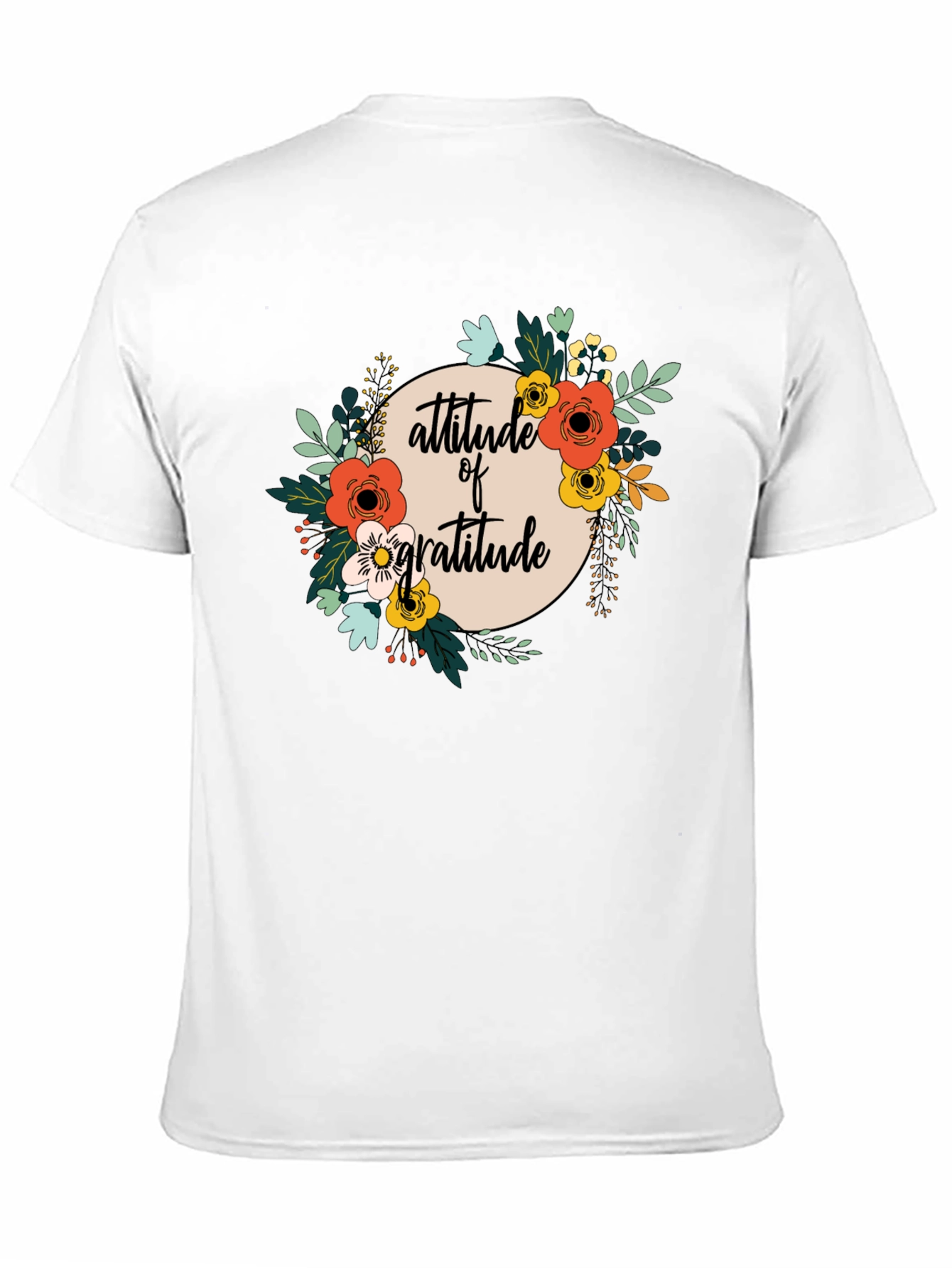 Attitude of Gratitude Floral Graphic T-Shirt