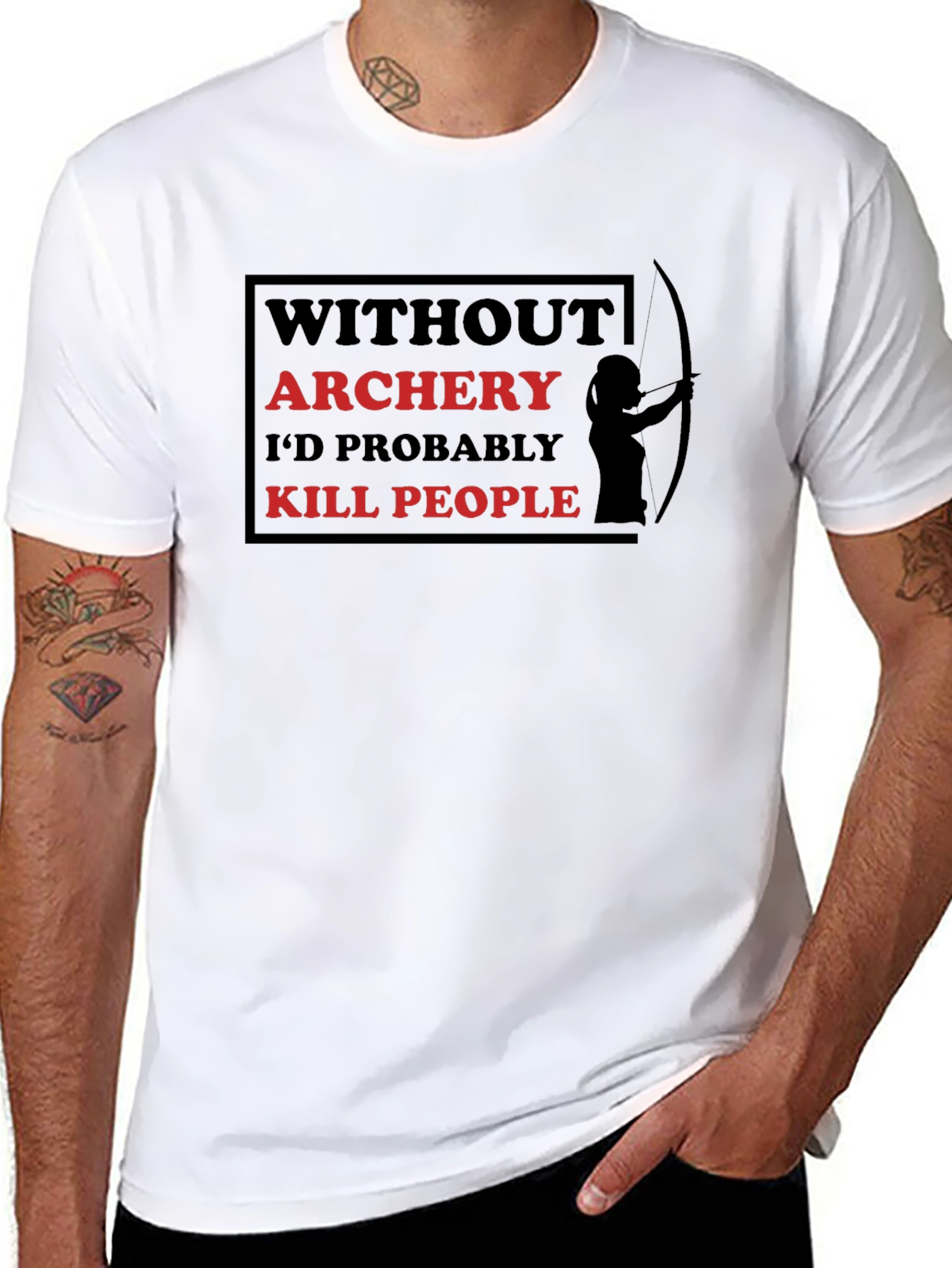 Archery Humor Graphic Tee - Prevent Killing People!