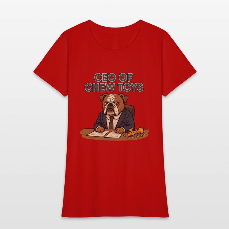 CEO Bulldog Chew Toy Boss Cartoon Design 1