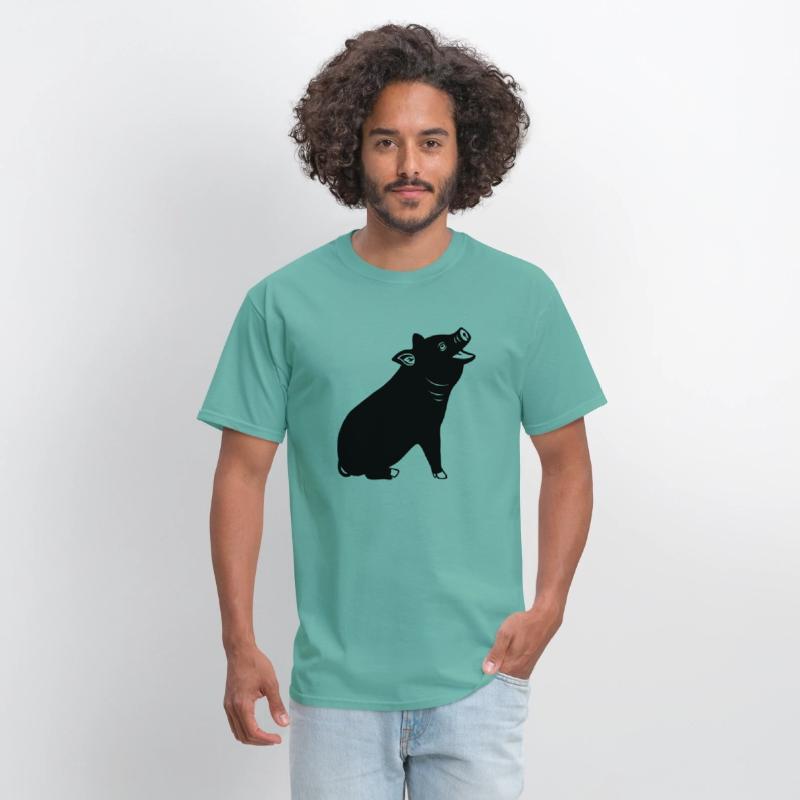 Cheerful pig Shadow image