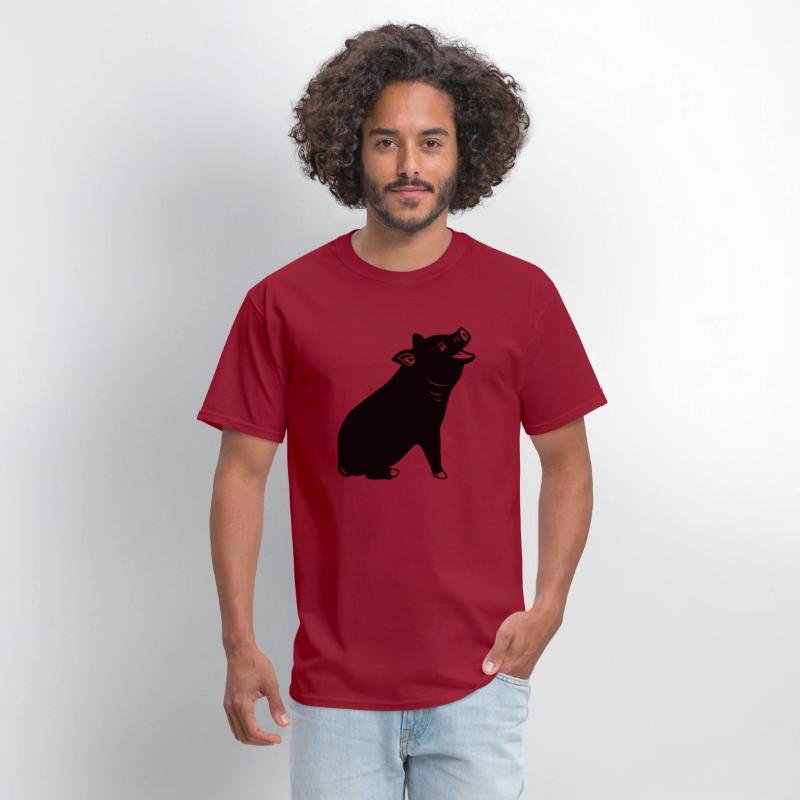 Cheerful pig Shadow image