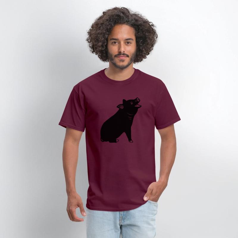 Cheerful pig Shadow image