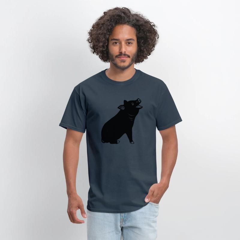Cheerful pig Shadow image