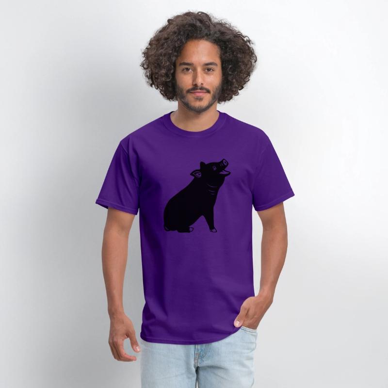 Cheerful pig Shadow image