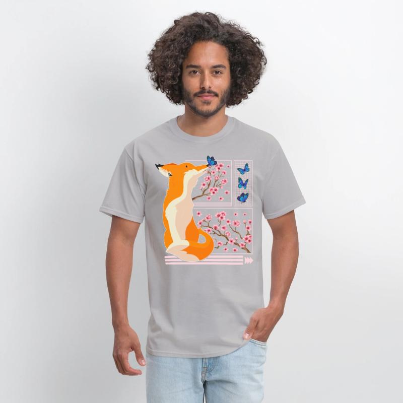 Cherry Blossom Shirt, Fox Japanese Cherry Blossom