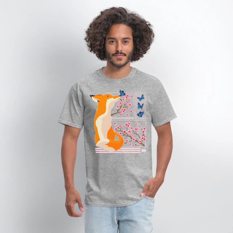 Cherry Blossom Shirt, Fox Japanese Cherry Blossom
