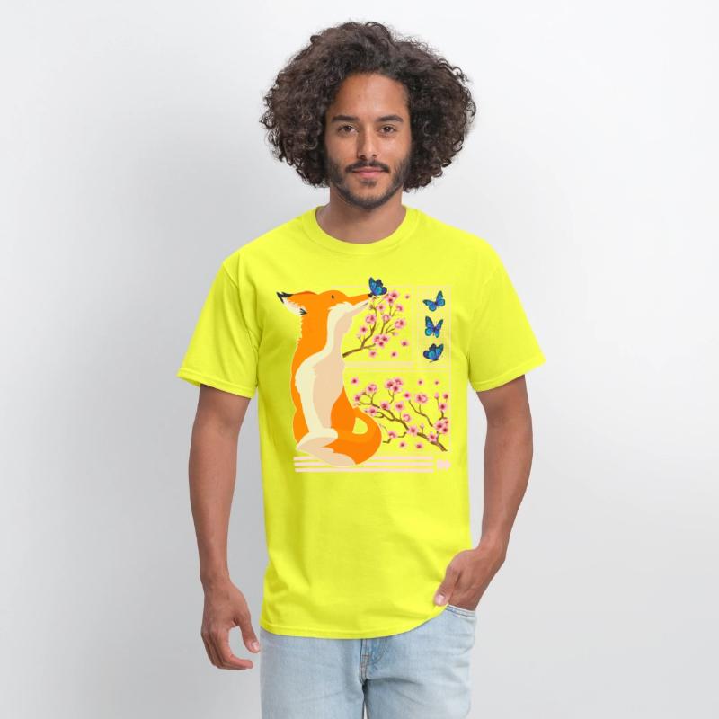 Cherry Blossom Shirt, Fox Japanese Cherry Blossom