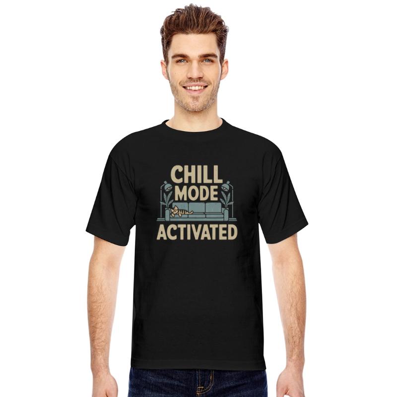 Chill Mode Activated Funny Cat Relaxation Vintage