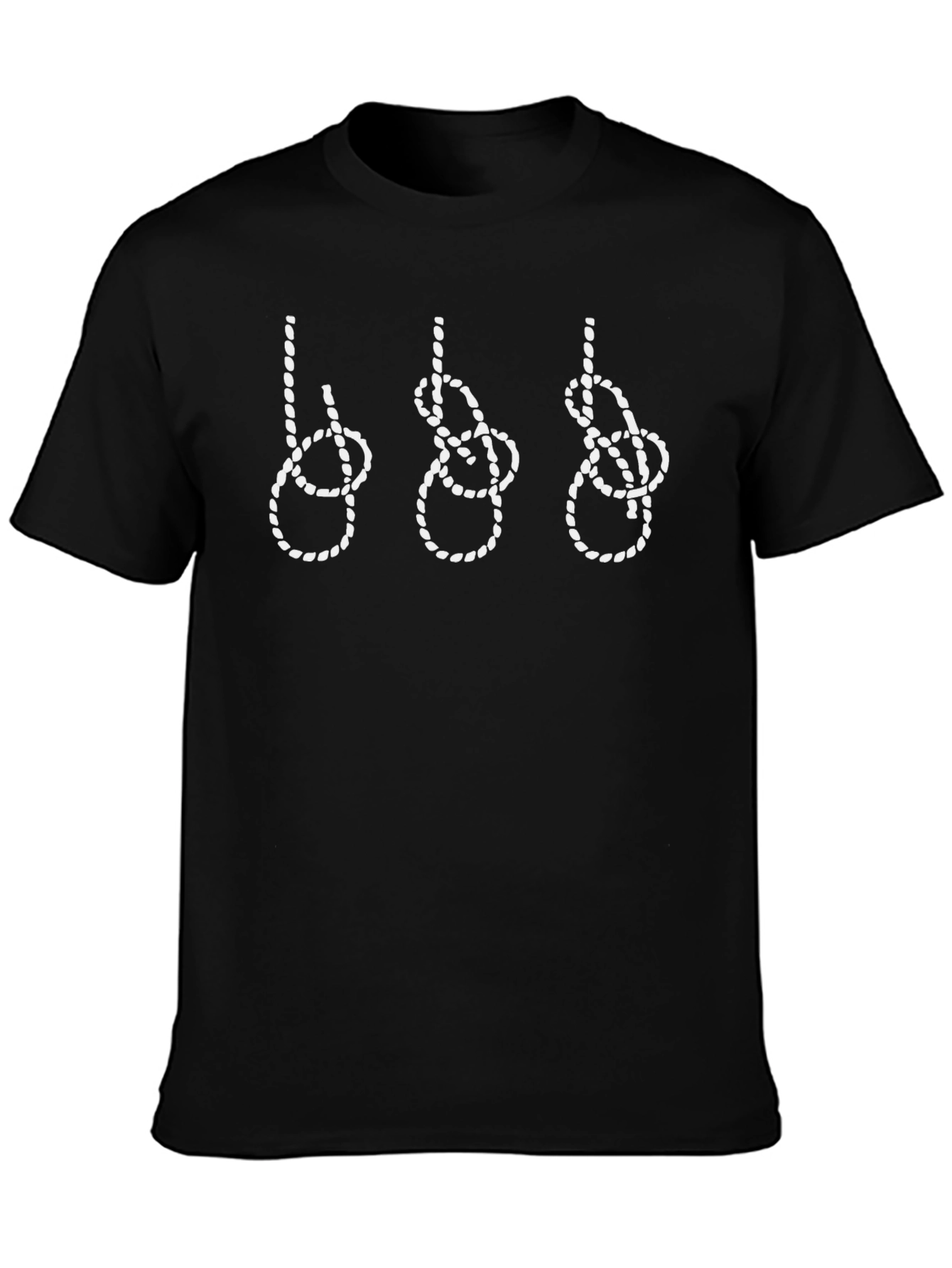 Knots Graphic Tee - Black Cotton Comfort