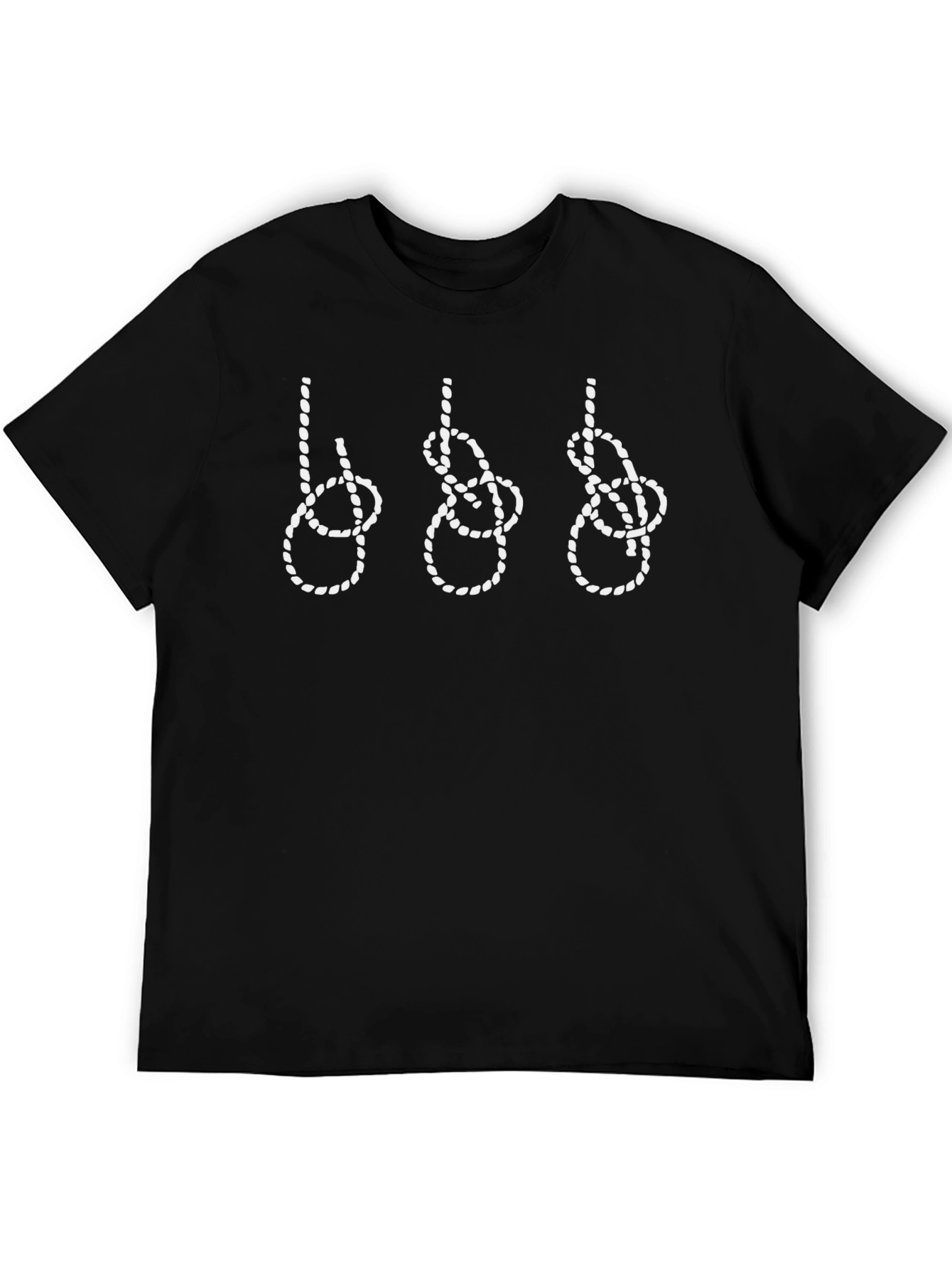 Knots Graphic Tee - Black Cotton Comfort