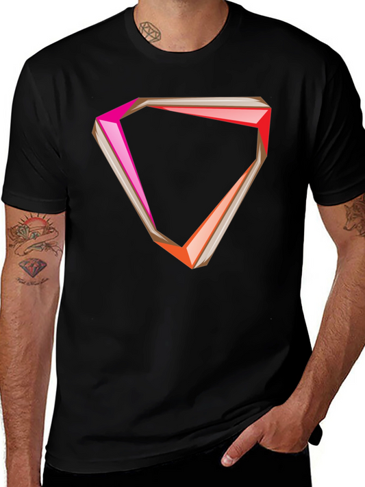 Geometric Graphic Tee - Modern Style