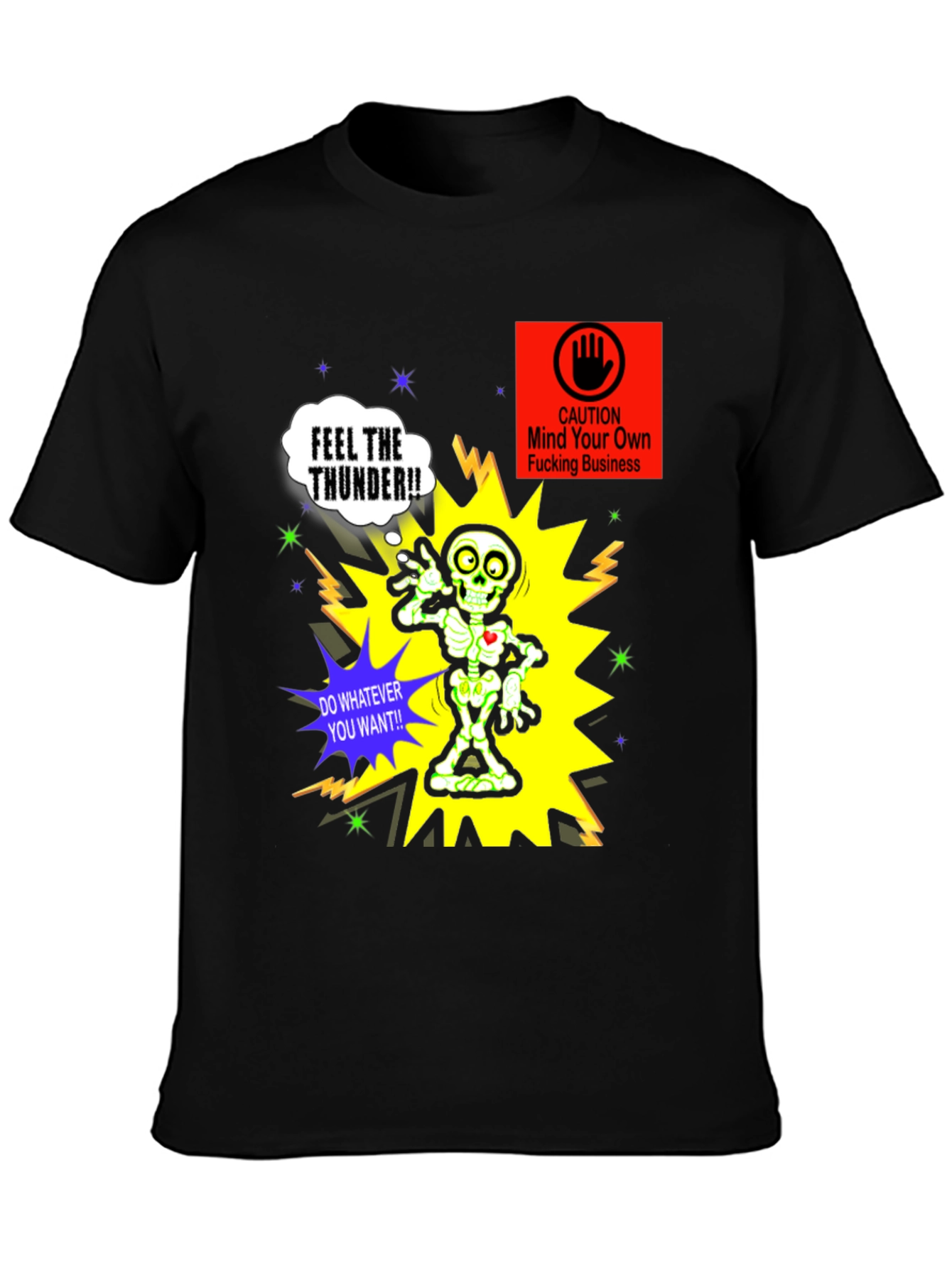 Bold Graphic T-Shirt: Skeleton with Attitude