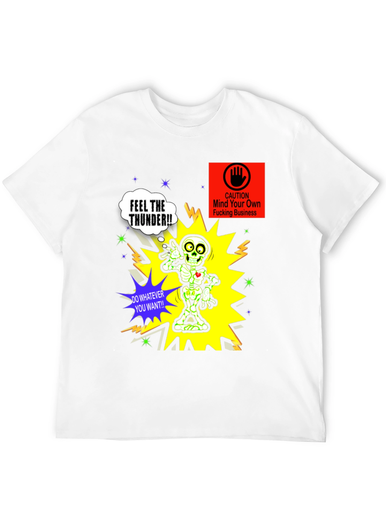 Bold Graphic T-Shirt: Skeleton with Attitude