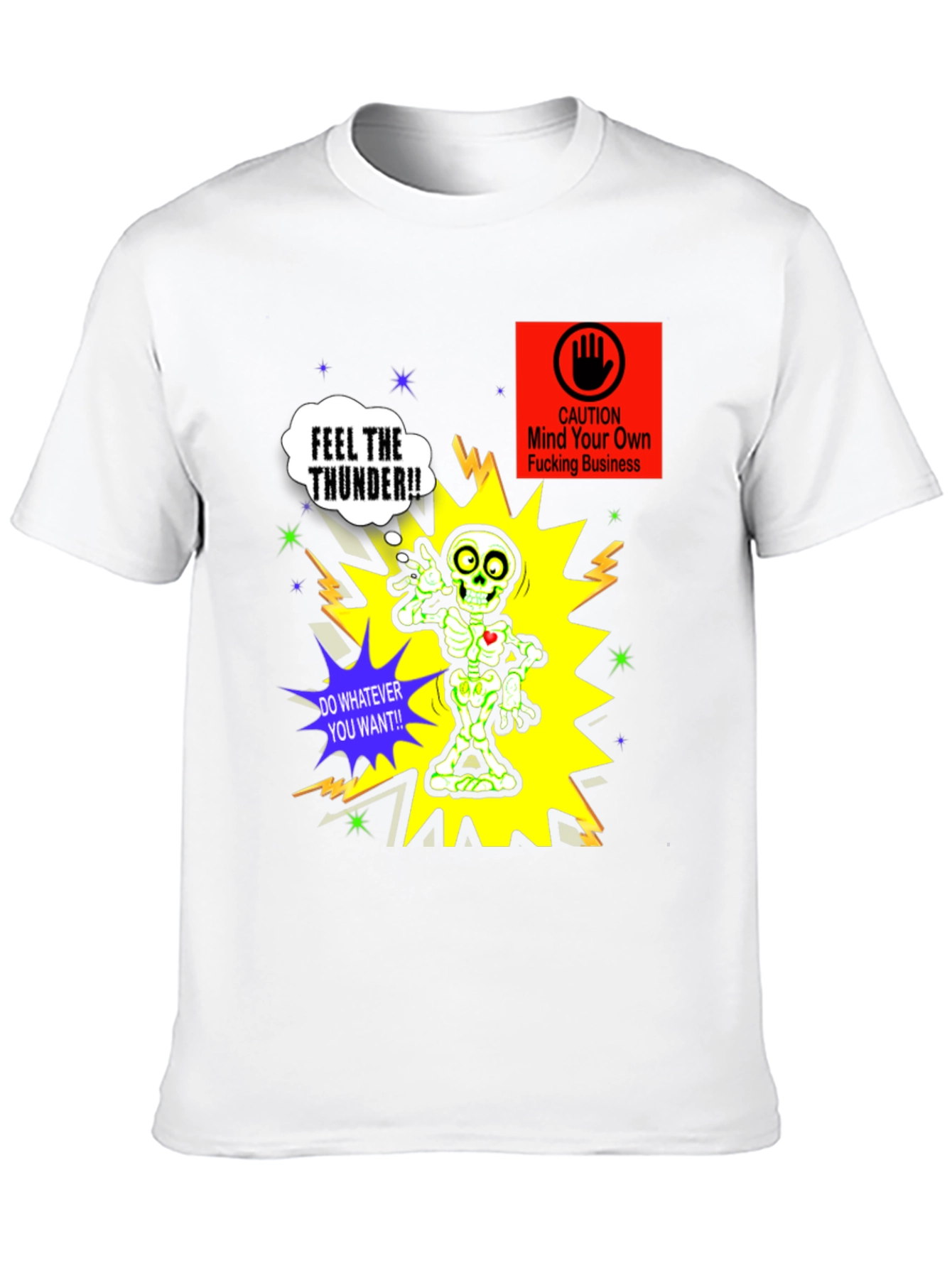 Bold Graphic T-Shirt: Skeleton with Attitude