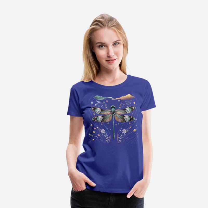 "Colored Dragon fly" Design for elegant Women