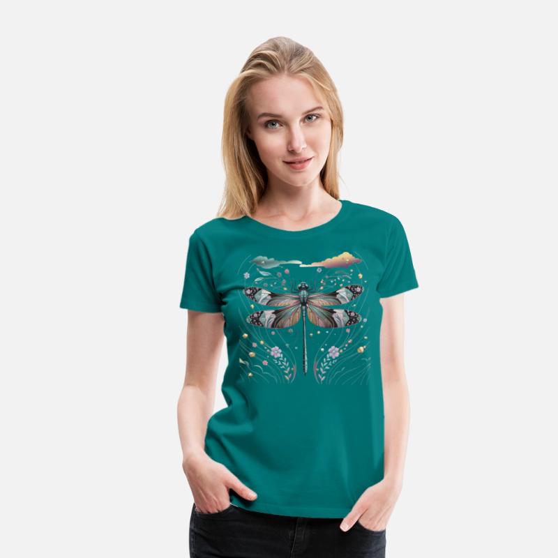 "Colored Dragon fly" Design for elegant Women