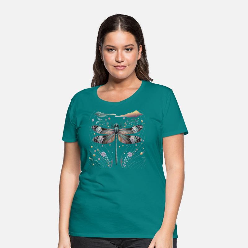 "Colored Dragon fly" Design for elegant Women
