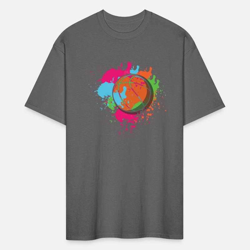 Colorful Ball Paint Athlete Game Sport Basketball
