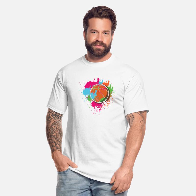 Colorful Ball Paint Athlete Game Sport Basketball