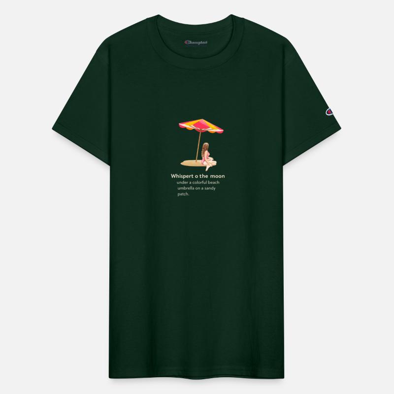 Colorful Beach Umbrella Under Moon