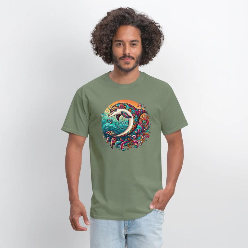 Colorful Dolphin Art