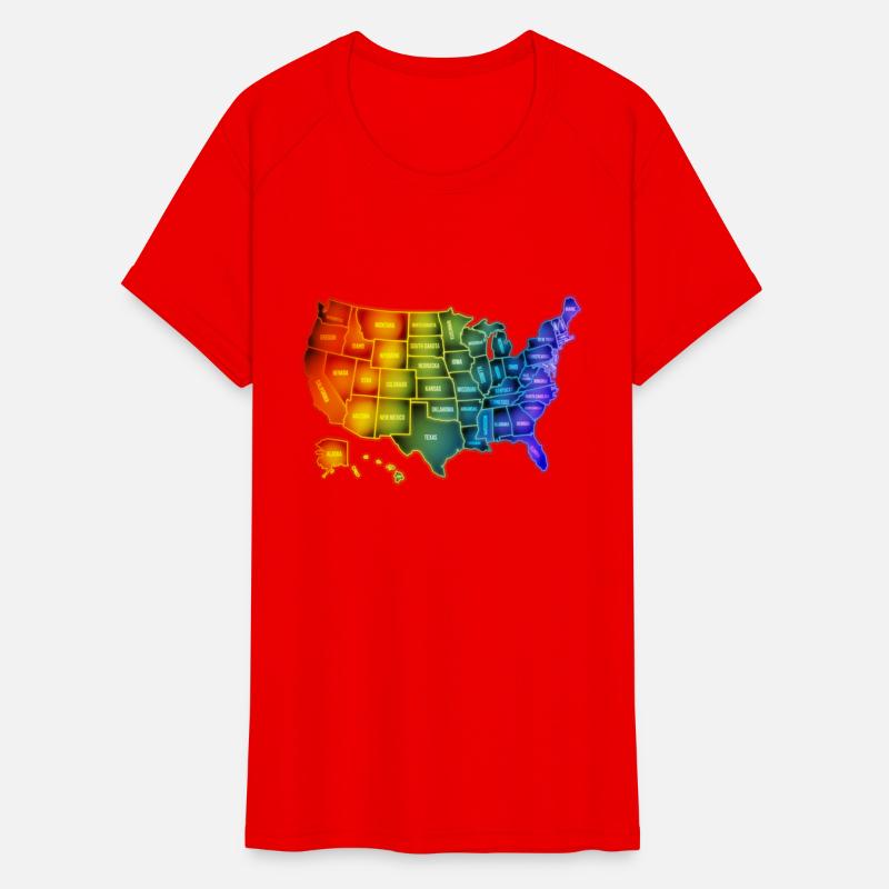 Colorful Map Of America