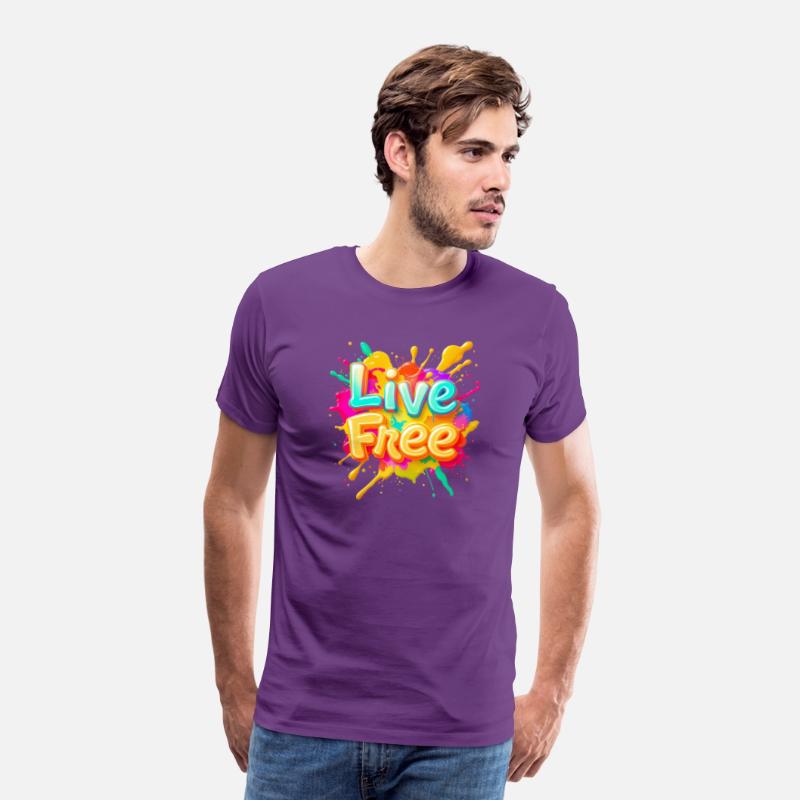 Colorful Motivational Splash Art Live Free