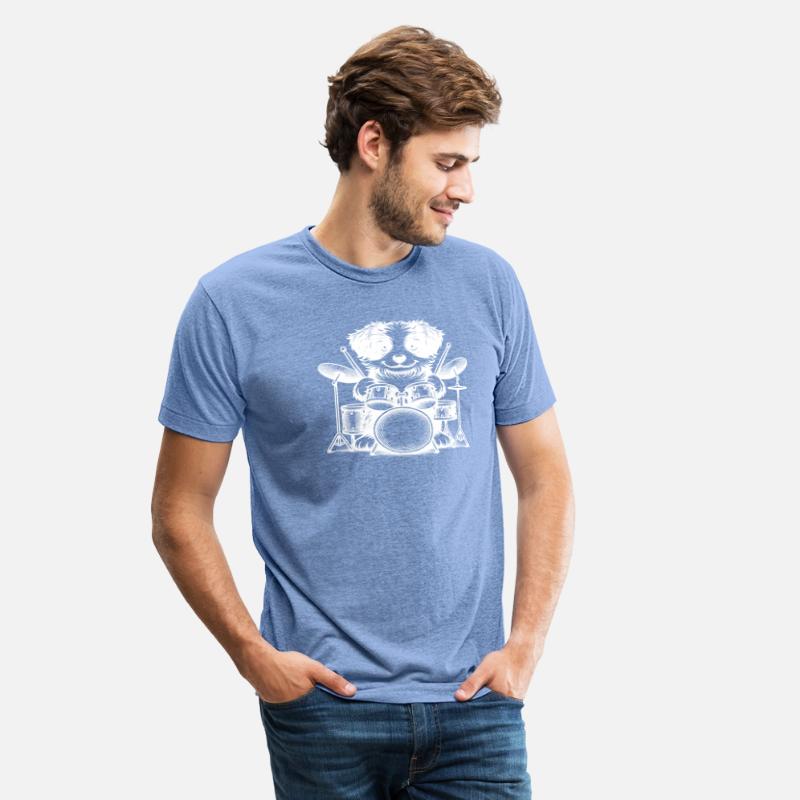 Cool Border Collie Puppy Drummer Design