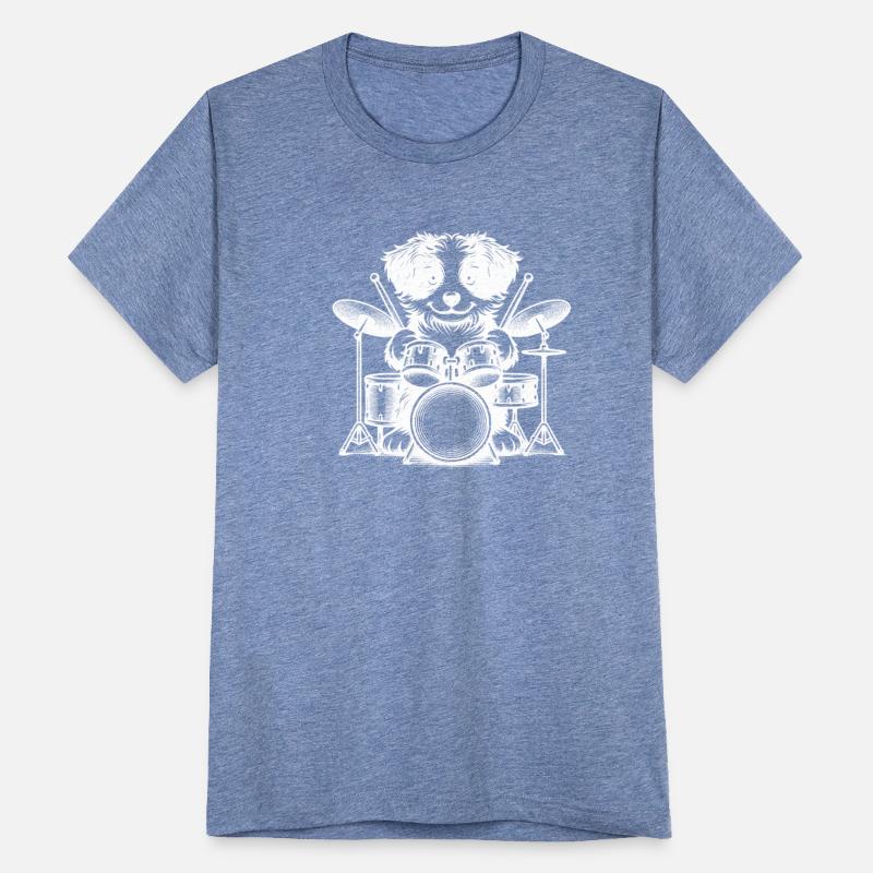Cool Border Collie Puppy Drummer Design