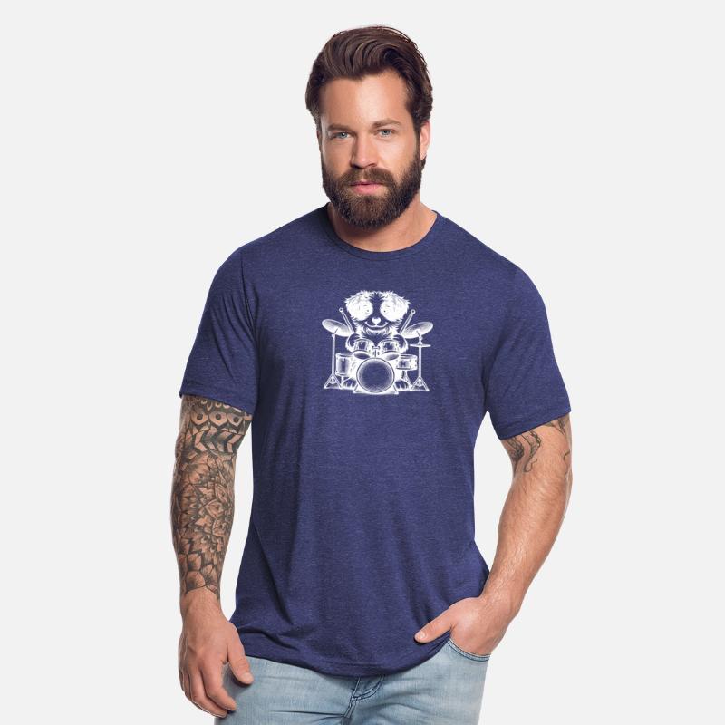 Cool Border Collie Puppy Drummer Design